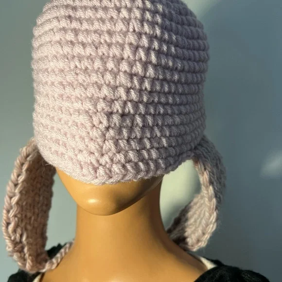 Knithandmade Hat Freeform Helmet style Hat